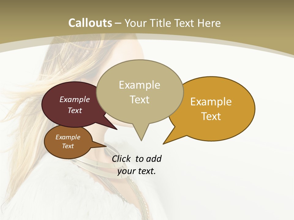 Hairstyle Contemporary Sexy PowerPoint Template