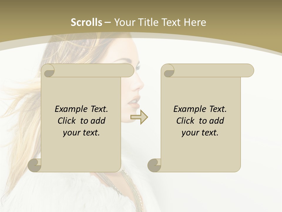 Hairstyle Contemporary Sexy PowerPoint Template