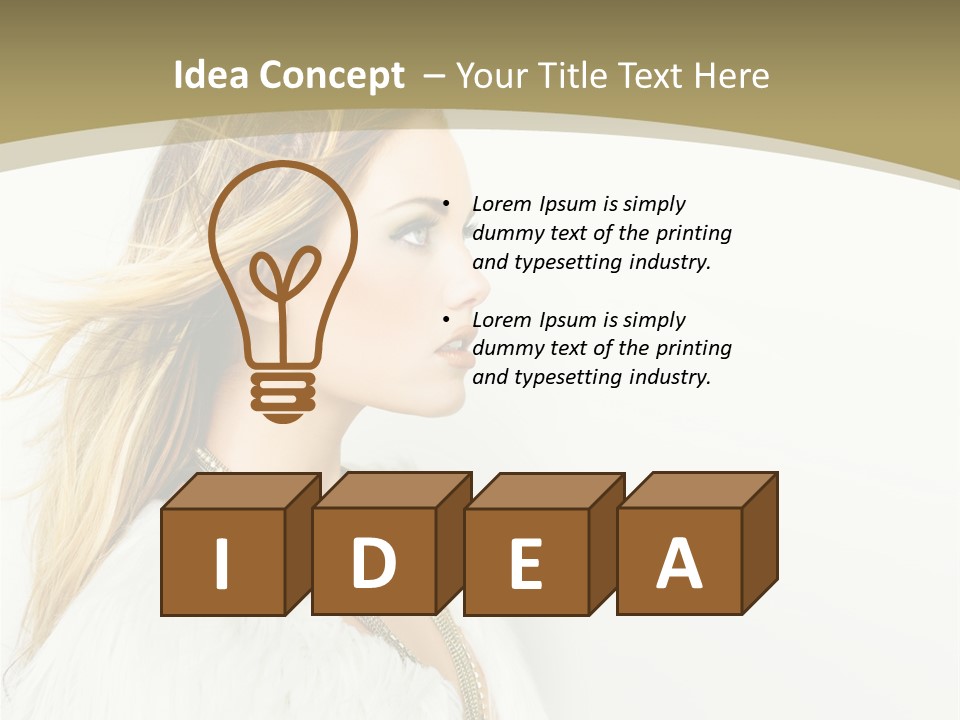 Hairstyle Contemporary Sexy PowerPoint Template