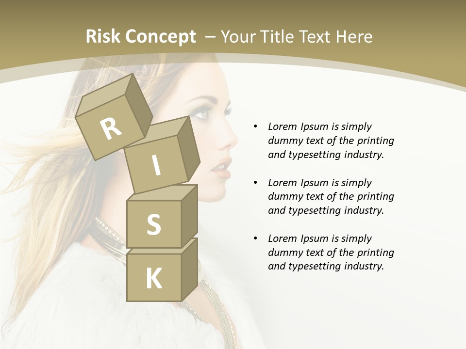 Hairstyle Contemporary Sexy PowerPoint Template