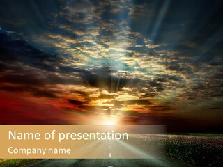 Horizon Empty Sun PowerPoint Template