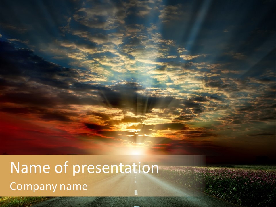 Horizon Empty Sun PowerPoint Template