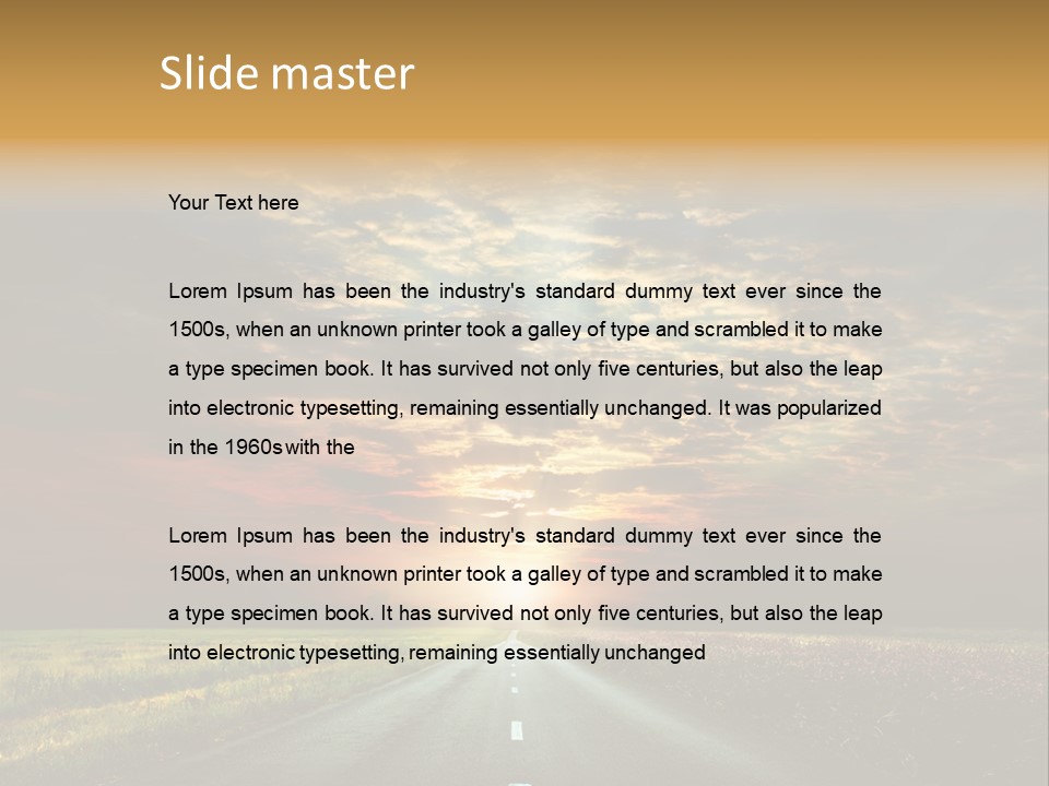Horizon Empty Sun PowerPoint Template