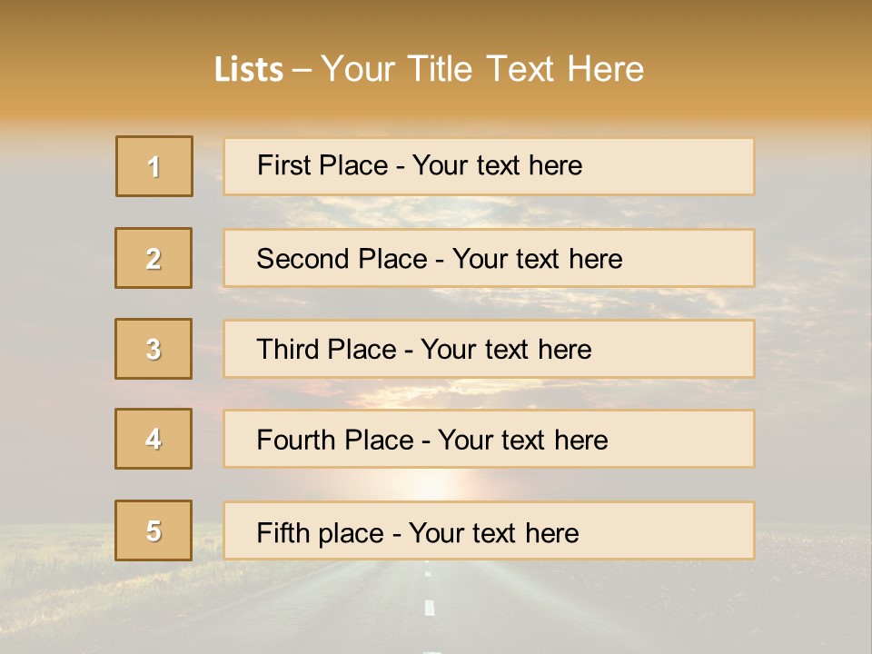 Horizon Empty Sun PowerPoint Template
