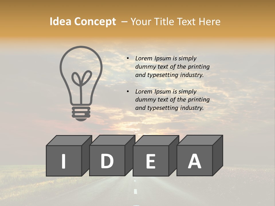 Horizon Empty Sun PowerPoint Template