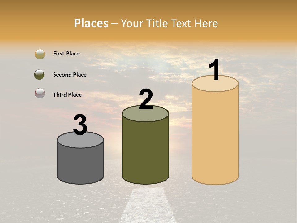 Street Sunlight Landscape PowerPoint Template