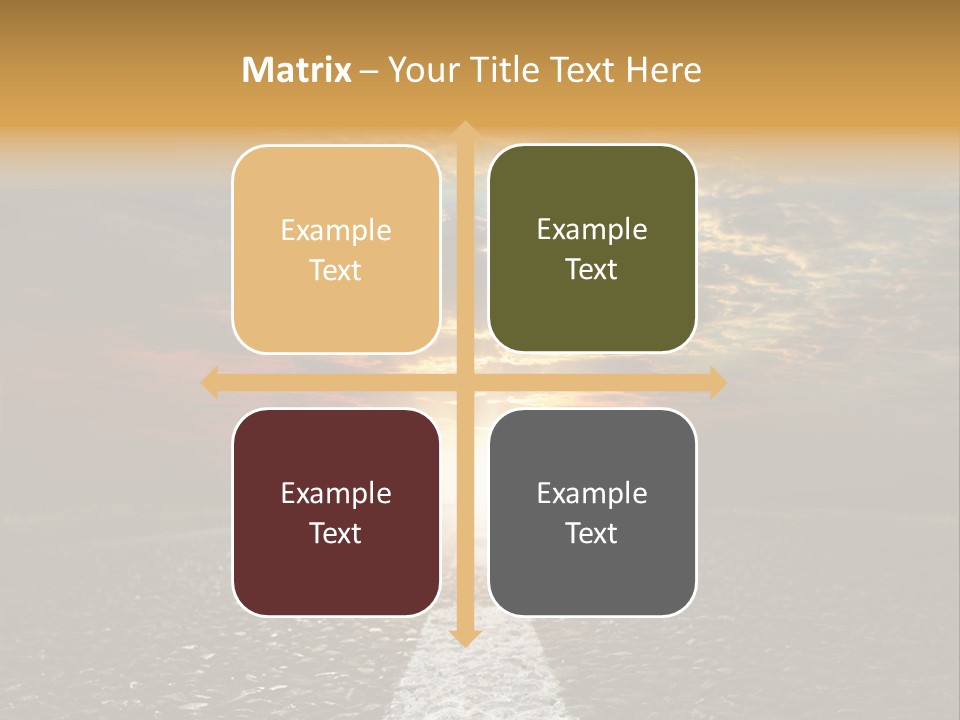 Street Sunlight Landscape PowerPoint Template