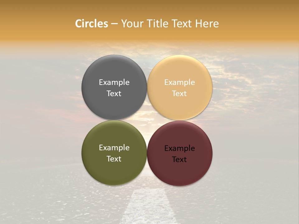 Street Sunlight Landscape PowerPoint Template