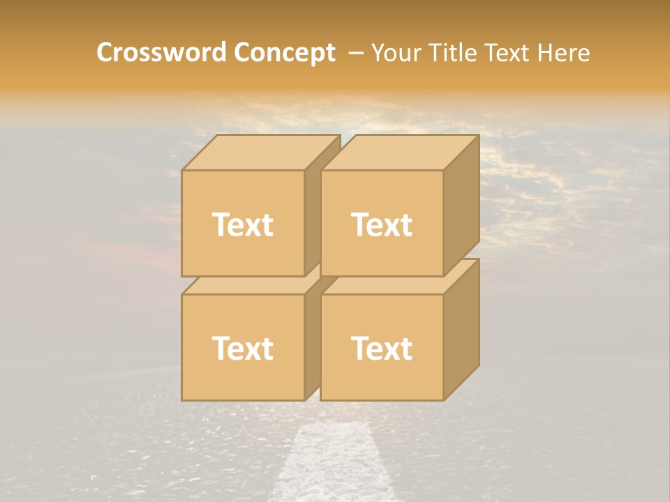 Street Sunlight Landscape PowerPoint Template