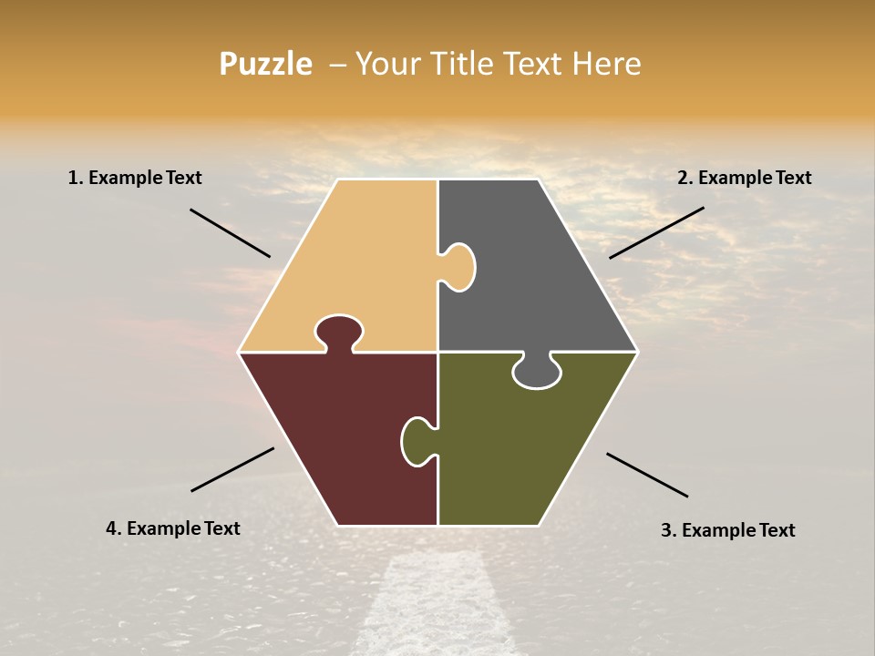 Street Sunlight Landscape PowerPoint Template