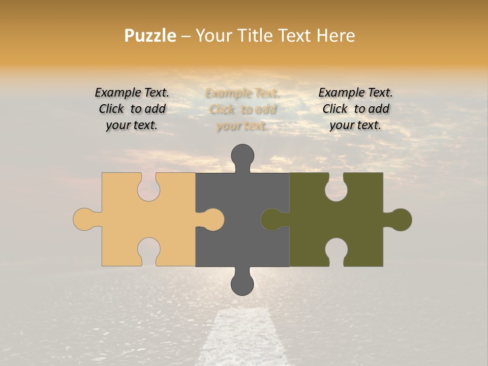 Street Sunlight Landscape PowerPoint Template