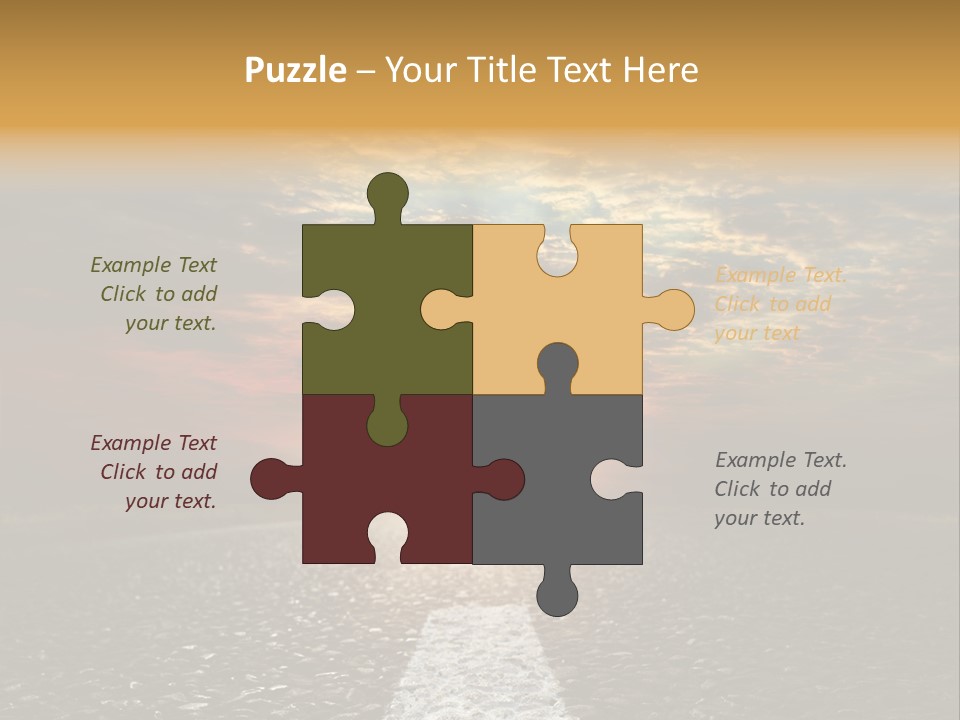 Street Sunlight Landscape PowerPoint Template