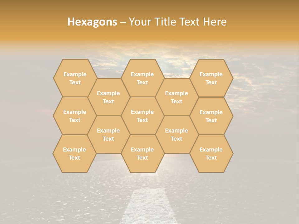 Street Sunlight Landscape PowerPoint Template