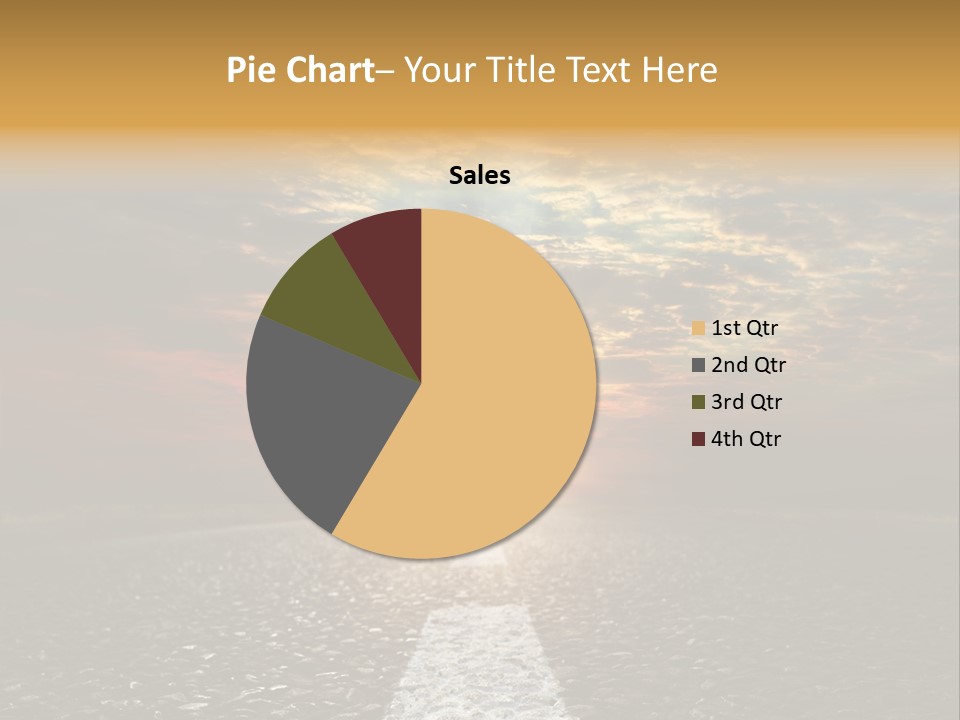 Street Sunlight Landscape PowerPoint Template
