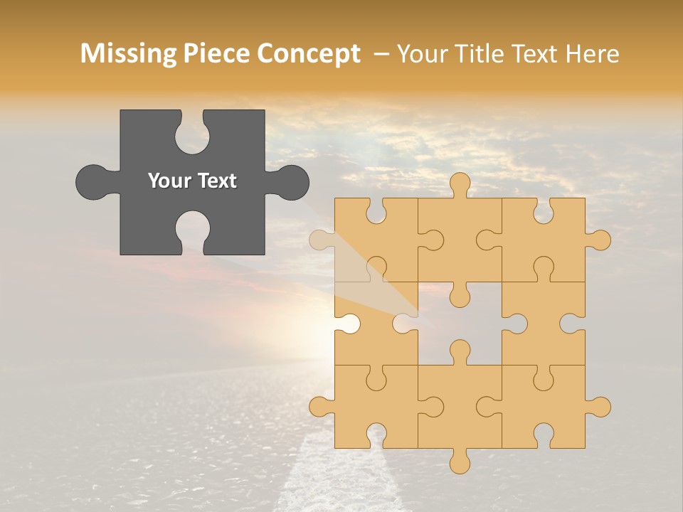 Street Sunlight Landscape PowerPoint Template