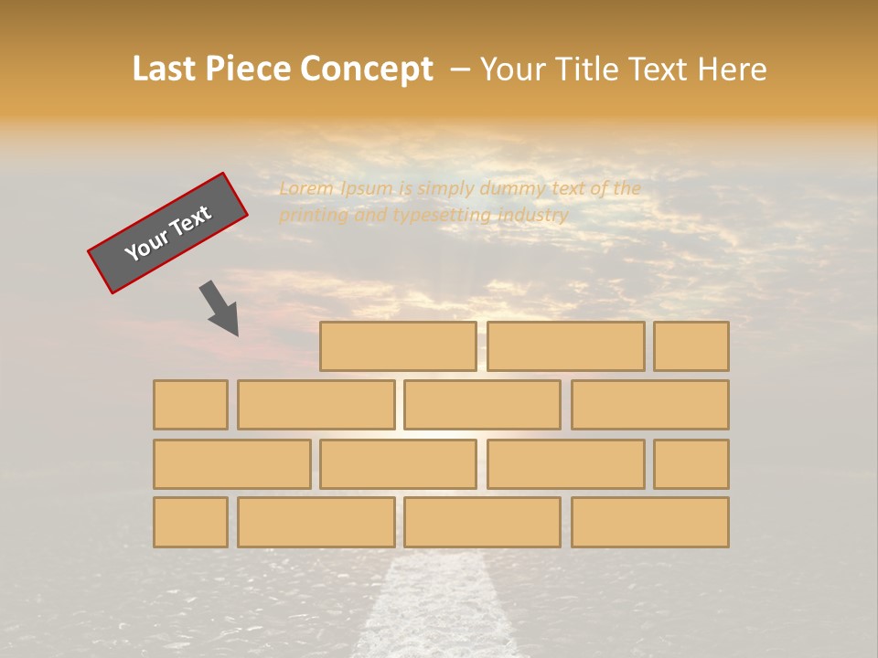 Street Sunlight Landscape PowerPoint Template