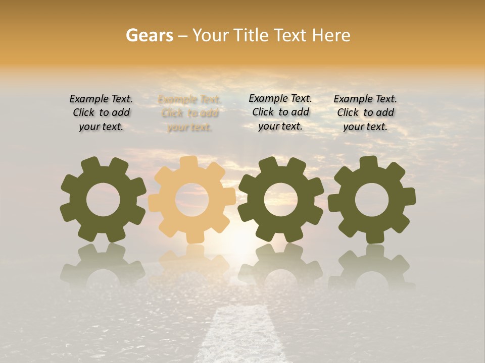 Street Sunlight Landscape PowerPoint Template