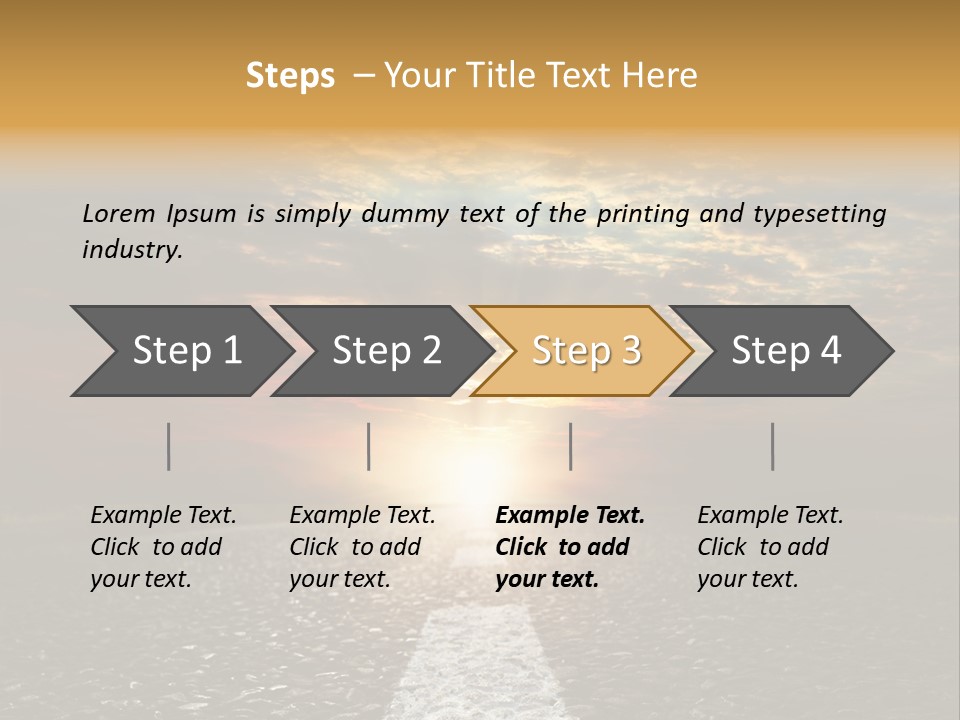 Street Sunlight Landscape PowerPoint Template