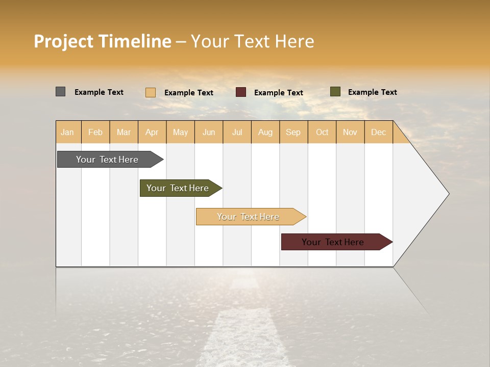 Street Sunlight Landscape PowerPoint Template