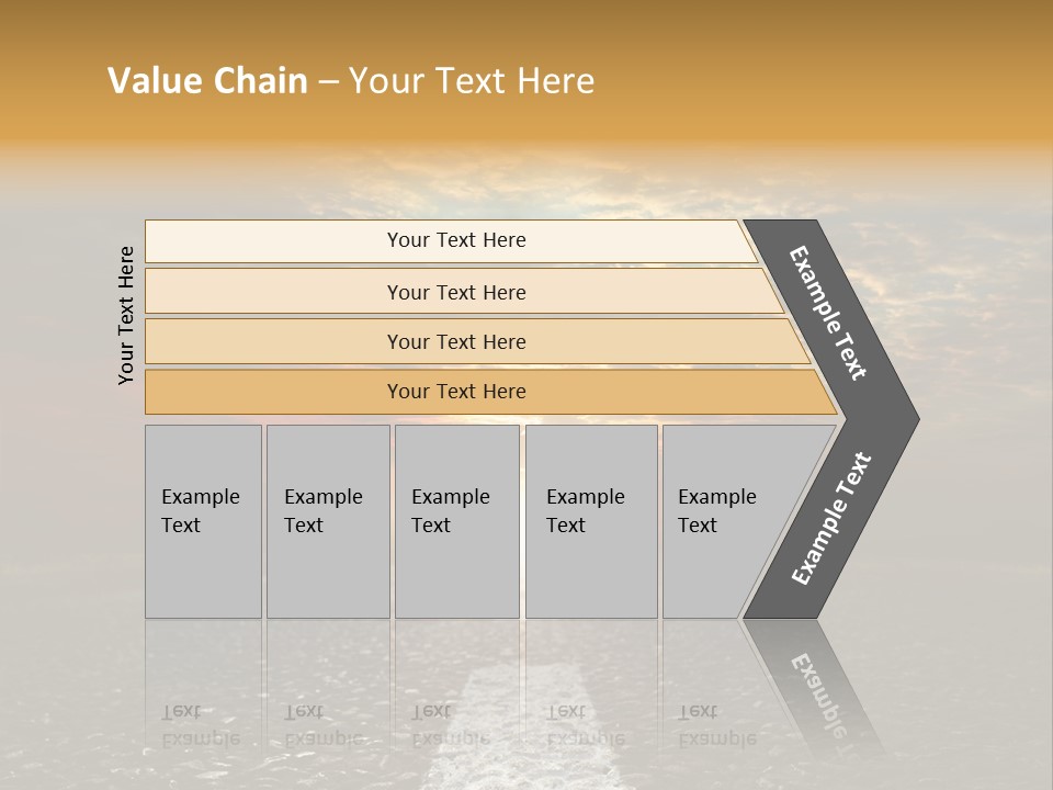 Street Sunlight Landscape PowerPoint Template