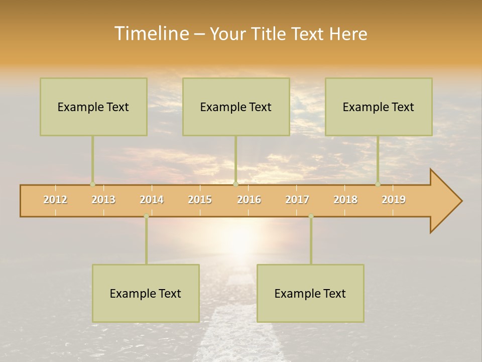 Street Sunlight Landscape PowerPoint Template