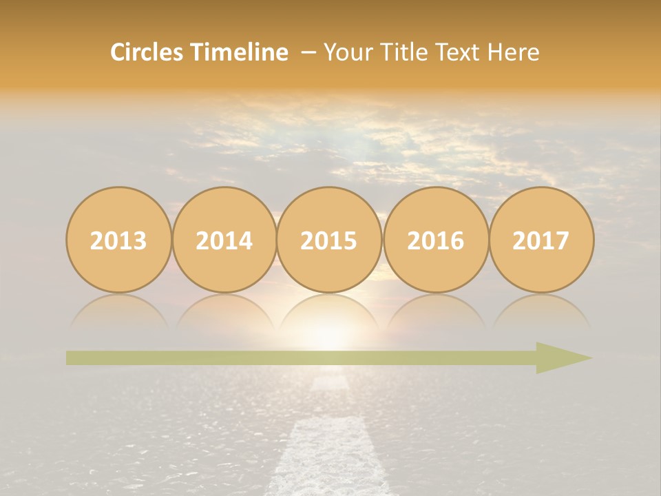 Street Sunlight Landscape PowerPoint Template