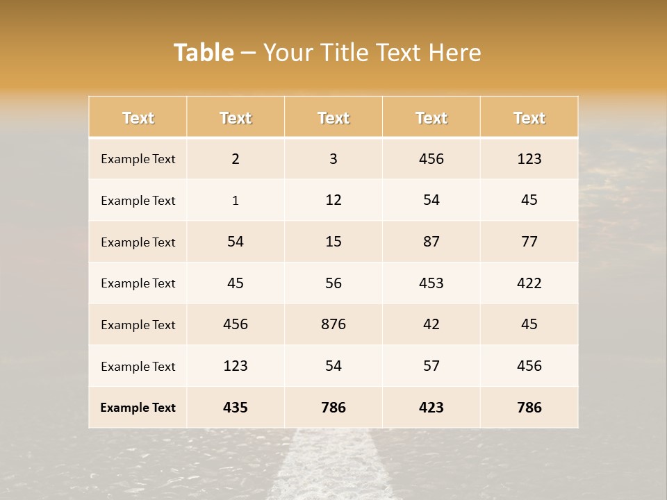 Street Sunlight Landscape PowerPoint Template