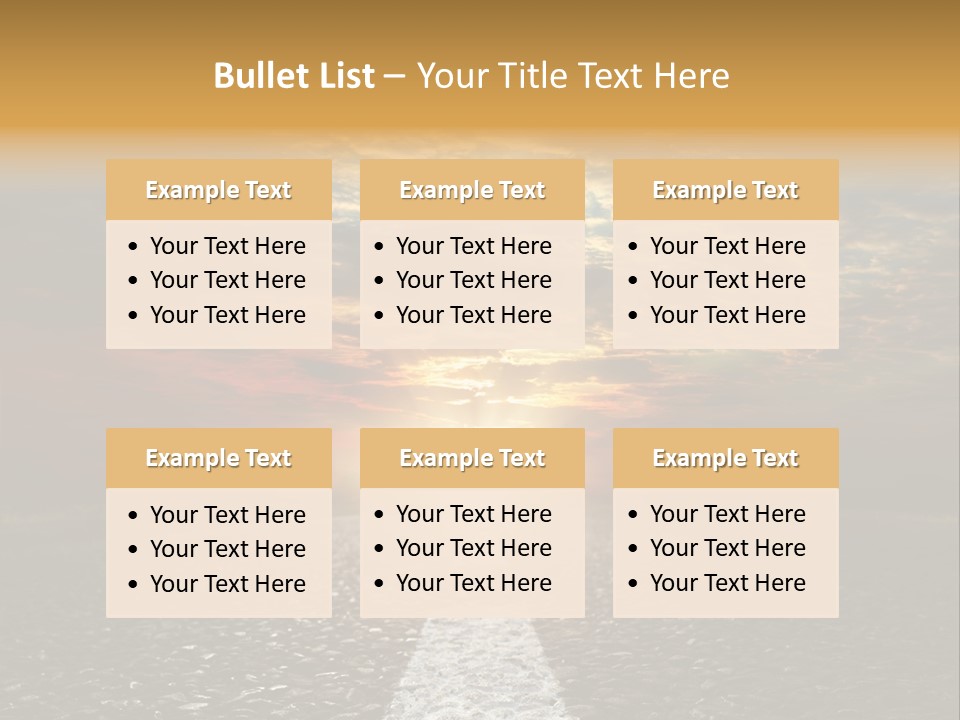 Street Sunlight Landscape PowerPoint Template