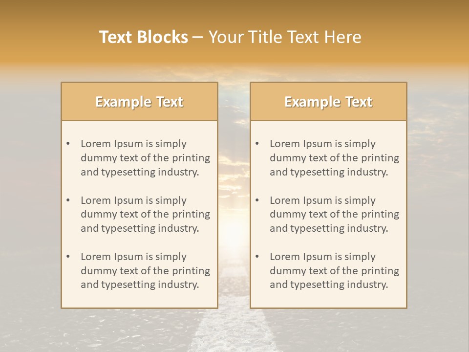 Street Sunlight Landscape PowerPoint Template