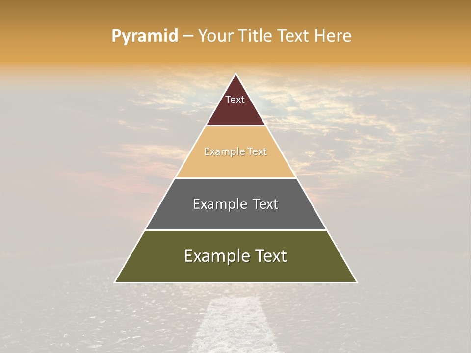 Street Sunlight Landscape PowerPoint Template