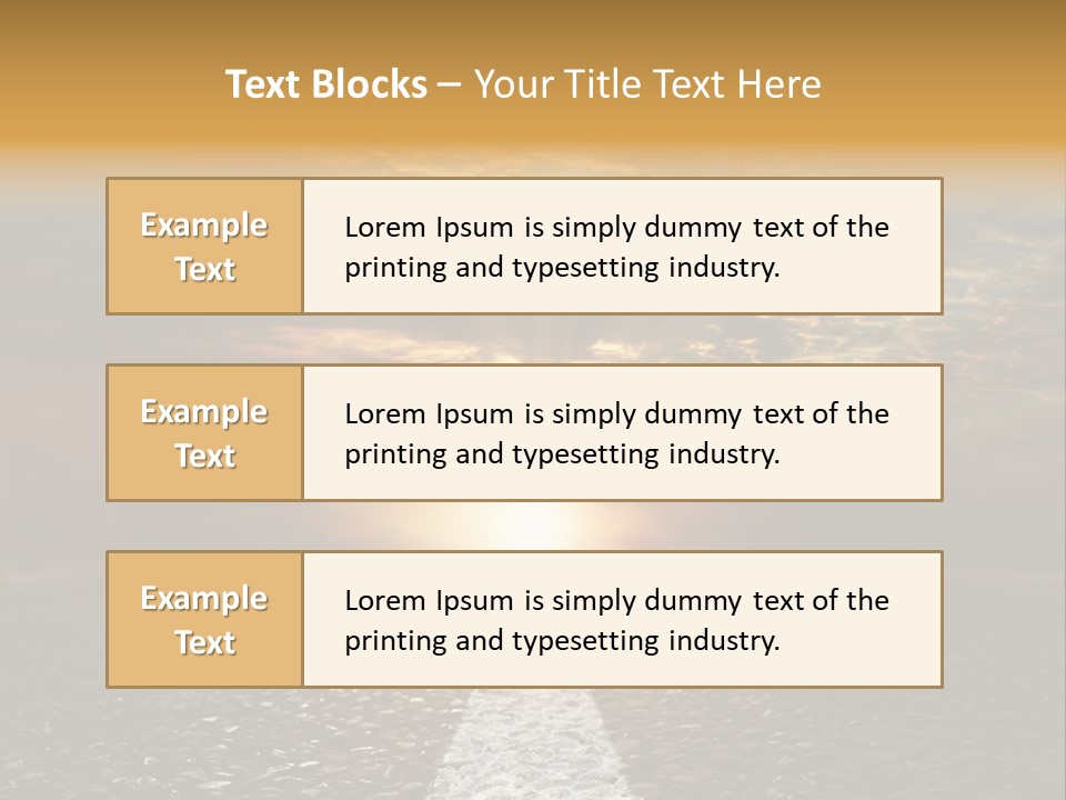 Street Sunlight Landscape PowerPoint Template