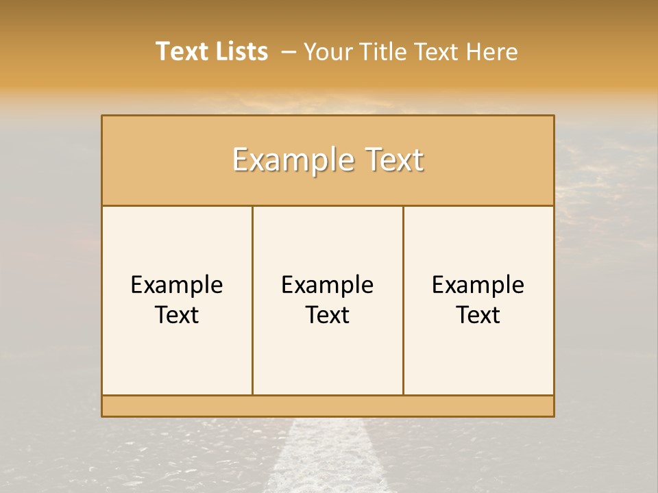 Street Sunlight Landscape PowerPoint Template