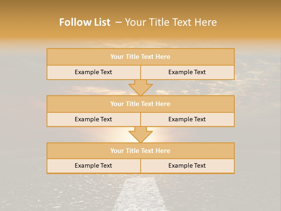 Street Sunlight Landscape PowerPoint Template