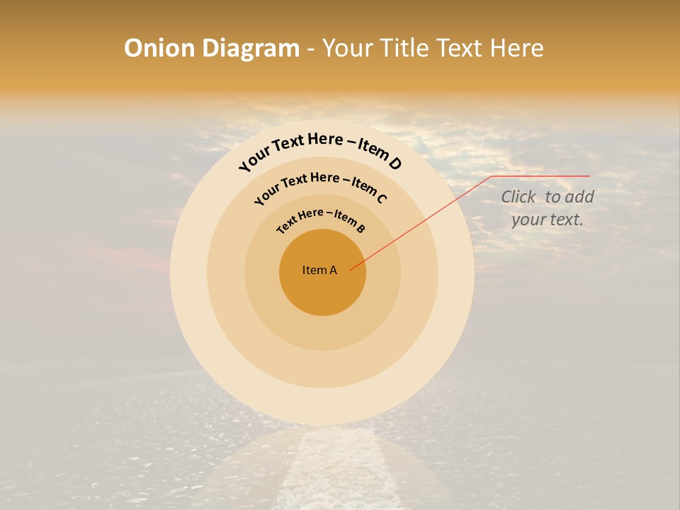 Street Sunlight Landscape PowerPoint Template