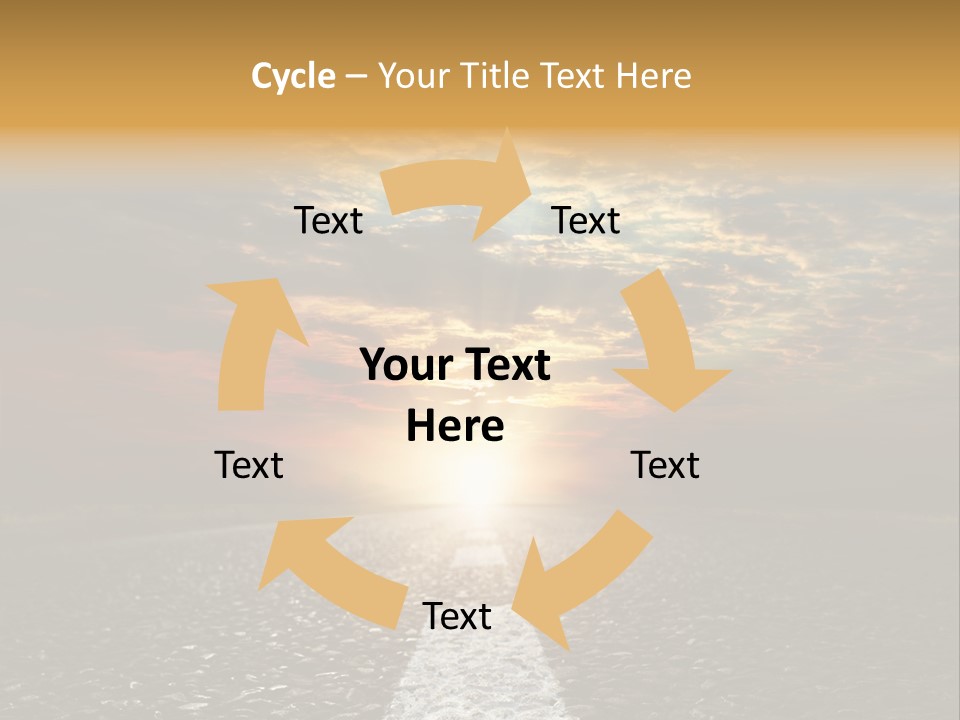 Street Sunlight Landscape PowerPoint Template