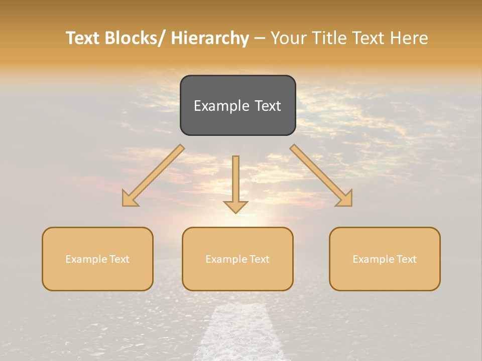 Street Sunlight Landscape PowerPoint Template