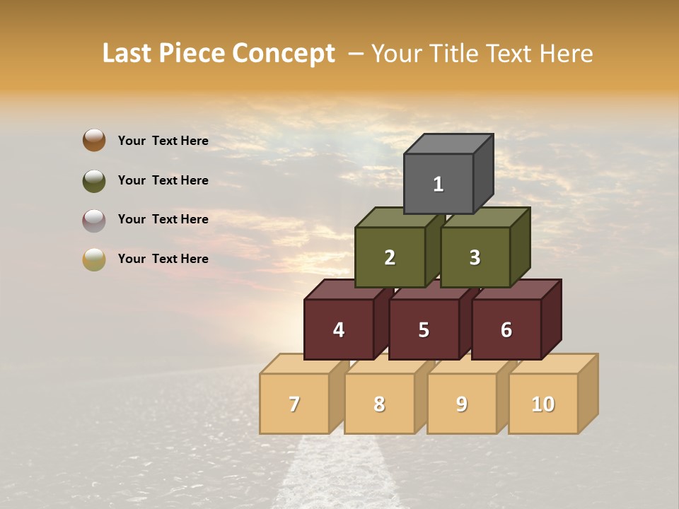 Street Sunlight Landscape PowerPoint Template