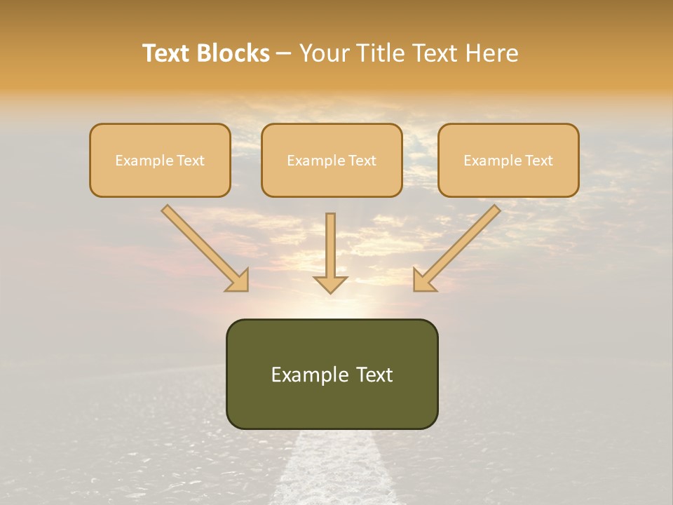 Street Sunlight Landscape PowerPoint Template