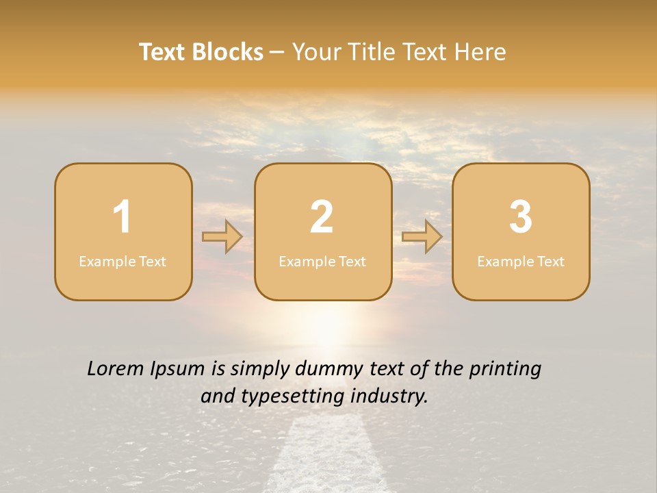 Street Sunlight Landscape PowerPoint Template