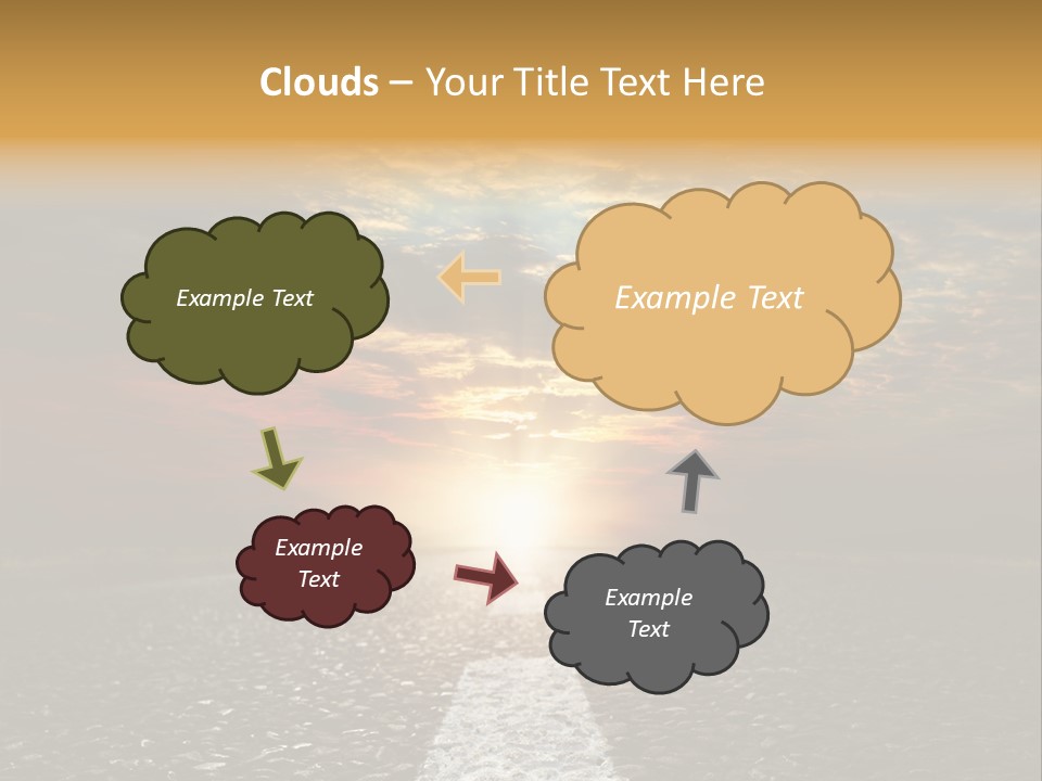Street Sunlight Landscape PowerPoint Template