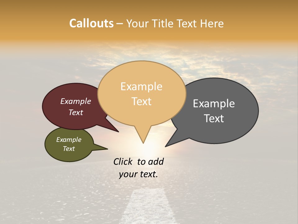 Street Sunlight Landscape PowerPoint Template