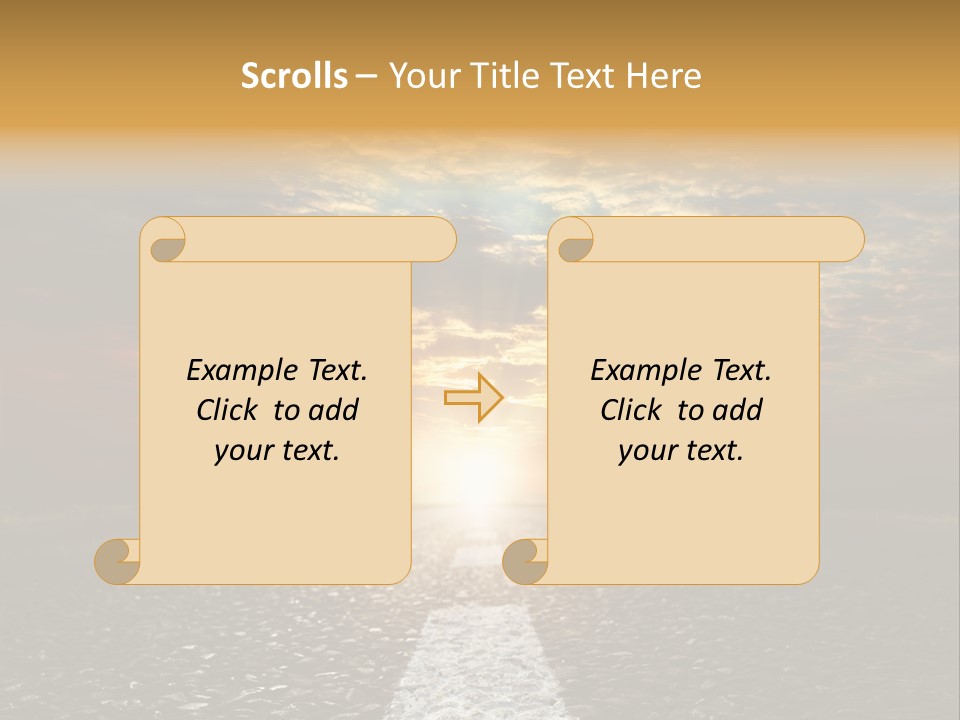 Street Sunlight Landscape PowerPoint Template