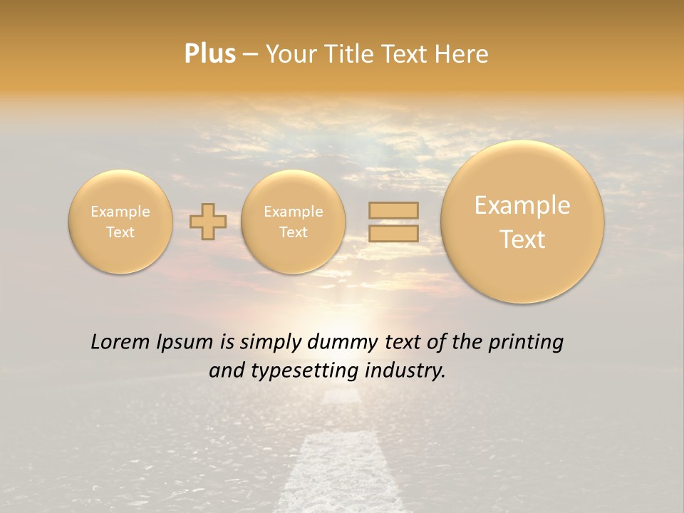 Street Sunlight Landscape PowerPoint Template