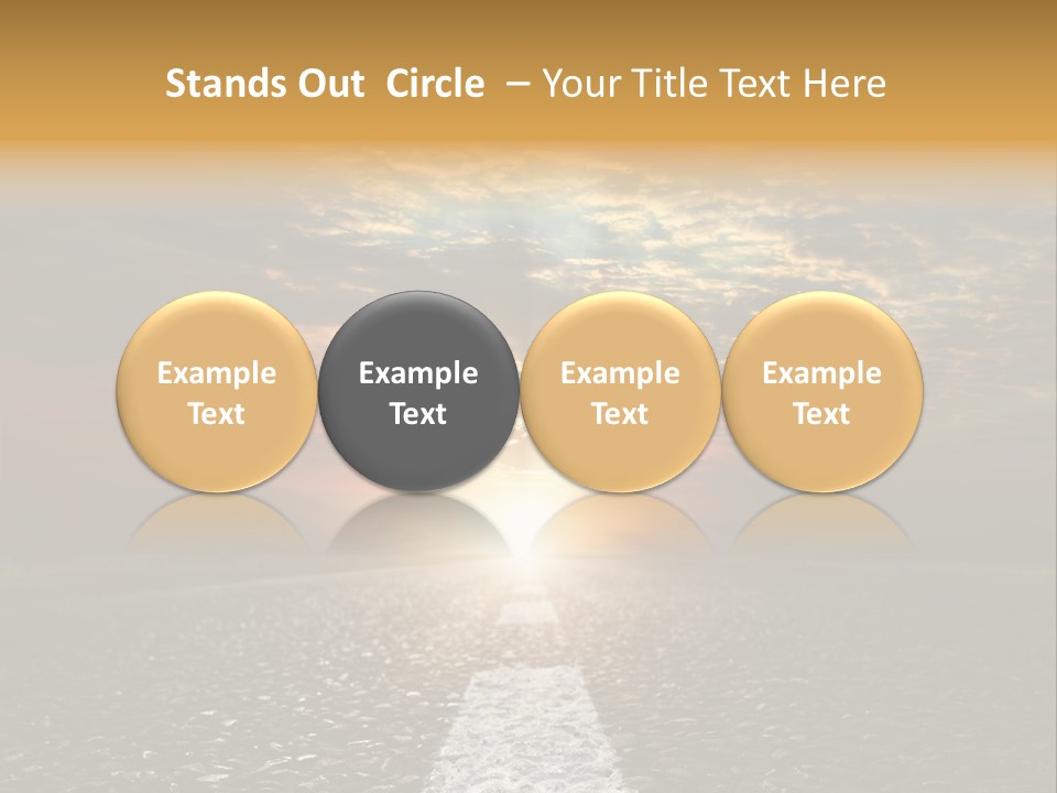 Street Sunlight Landscape PowerPoint Template