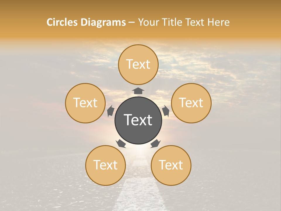 Street Sunlight Landscape PowerPoint Template