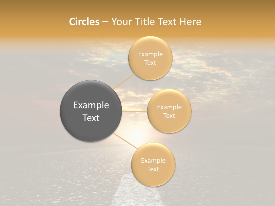 Street Sunlight Landscape PowerPoint Template