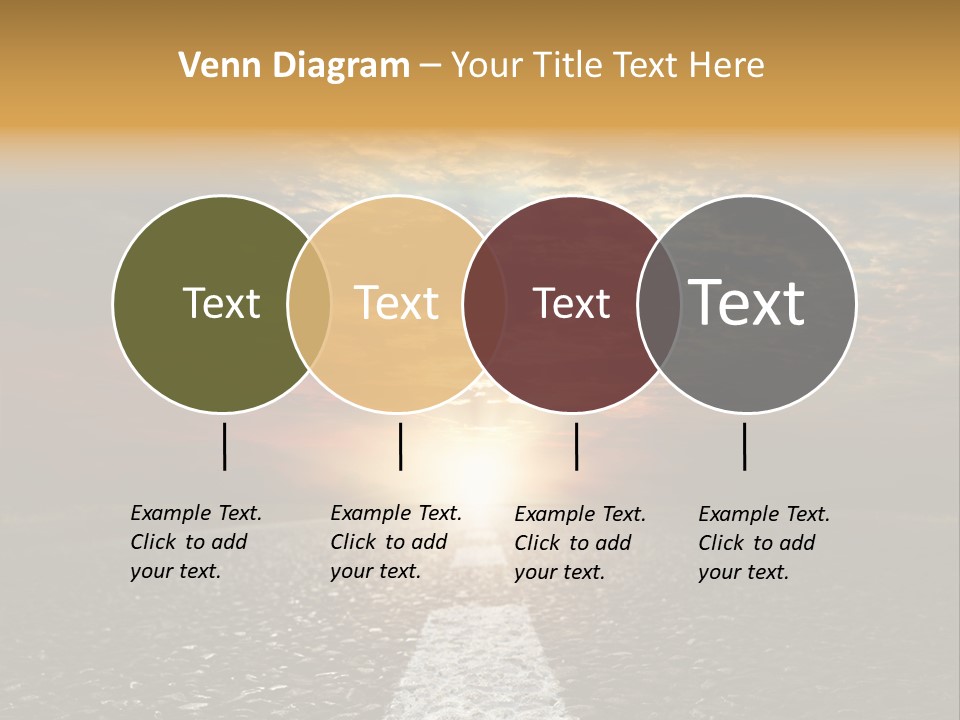 Street Sunlight Landscape PowerPoint Template