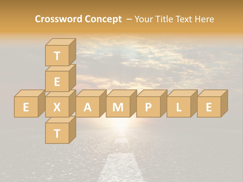 Street Sunlight Landscape PowerPoint Template