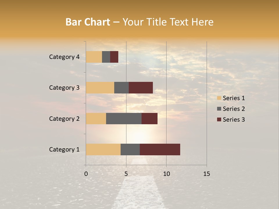 Street Sunlight Landscape PowerPoint Template
