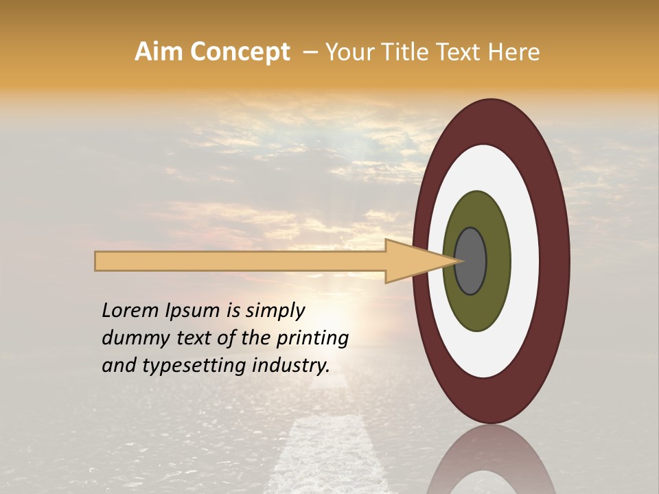 Street Sunlight Landscape PowerPoint Template